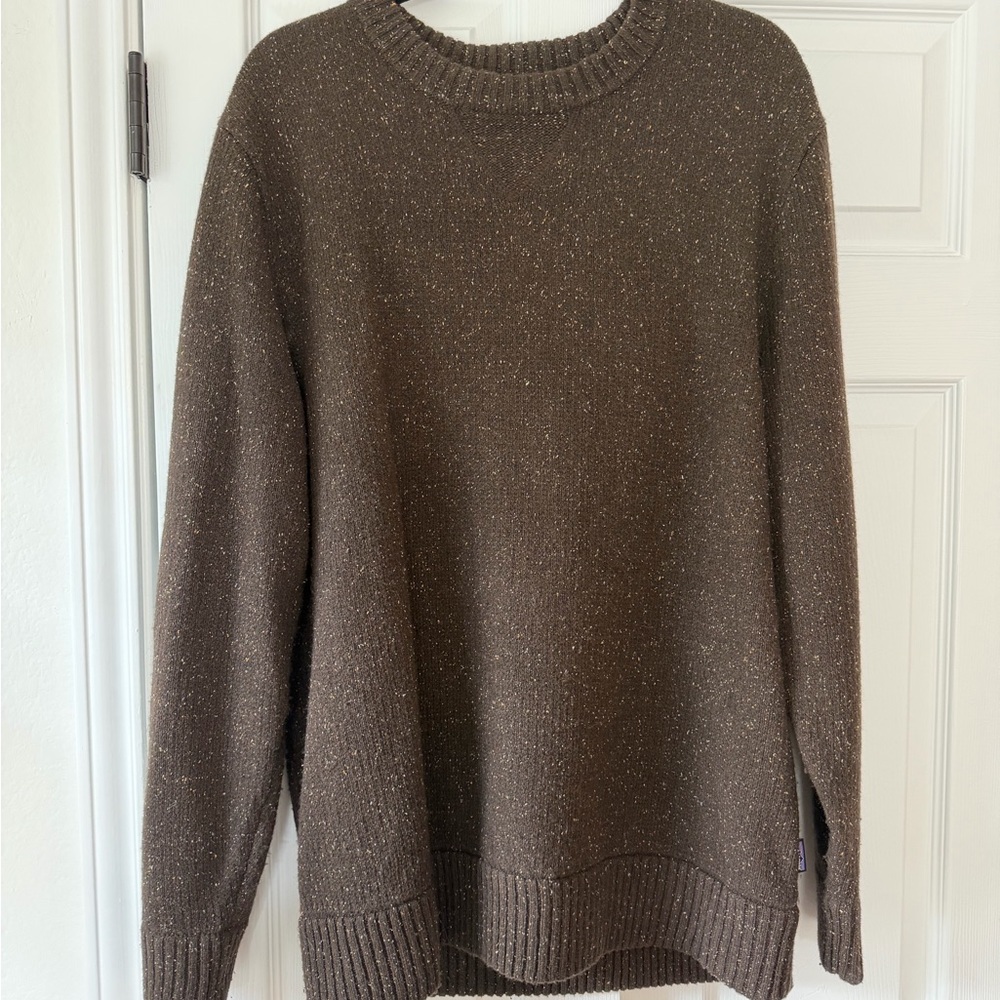 Patagonia Brown Flecked Crewneck Sweater
